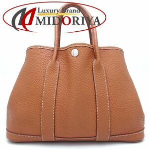 HERMES エルメス ガーデンパーティTPM ハンドバッグ □P刻印 2012年 ネゴンダ ゴールド/351064【中古】