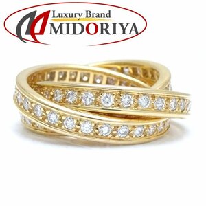 Cartier Cartier Slee Band Ring Ring Ring Full Diamond #49 7 K18YG желтое золото/291427 [Используется]