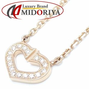 CARTIER Cartier C Heart necklace diamond B7008400 K18PG pink gold /291493[ used ]