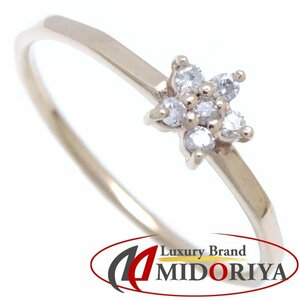 NOJESS Nojess diamond ring ring 11 number flower motif K10PG pink gold /291399[ used ]