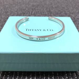 【ティファニー】基準内 TIFFANY&Co. カフバングル 1837 ナロー バングル シルバー925 ブレスレット メンズ レディース 送料370円