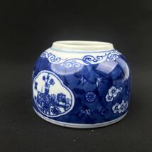 中国美術 唐物 清時代 青花 水盂 時代物 古美術 染付 茶道具 小壺_画像3