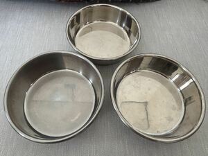 [ dog for beautiful goods ] made of stainless steel dog for large plate middle 3. set hood bowl 