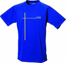 卓球 スティガ STIGA ゲームシャツ ユニフォーム ファイテンコラボシャツ ロイヤルブルー 男女兼用 サイズS_画像1