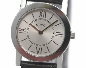 [中古品] 稼働品【GUCCI】グッチ 5200L.1 レディース シルバー文字盤 動作OK 純正尾錠 純正革ベルト 中古品