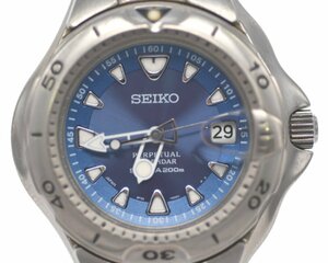 [レア] 稼働品【SEIKO】セイコー スキューバ パーペチュアルカレンダー SCUBA 200m 8F35-0020 チタン メンズ クォーツ 稼働品 中古品