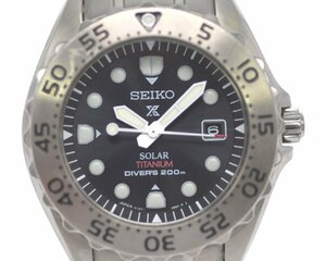 [中古品] 稼働品【SEIKO】セイコー プロスペックス SBDN013 V147-0AG0 DIVER'S 200m SCUBA SOLAR チタン メンズ 動作OK 中古品