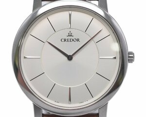 [美品] 稼働品【SEIKO】セイコー CREDOR クレドール 8J80-0AD0 ノード ラウンド メンズ クォーツ 純正ベルト 純正バックル 中古美品