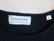 良品 TOMORROWLAND tricot トゥモローランド トリコット コットン セーター ニット M 日本製 黒_画像3