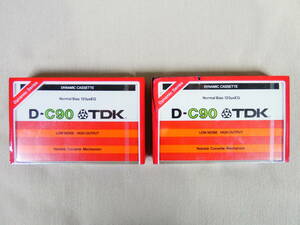 未使用！ TDK D-C90 ノーマルポジション カセットテープ 2本 まとめ ＠送料370円(3)