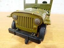 ◎ジャンク 当時もの 電動 ブリキ＆プラスティック玩具 FRONT-LINE ARMY JEEP 21075 全長約25cm 動作確認済 昭和レトロ 詳細不明 ＠60(3)_画像8