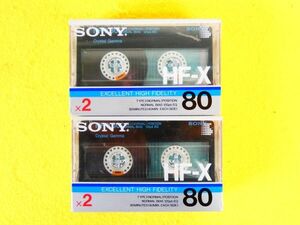 未開封！ SONY ソニー HF-X80 2巻 パック 2個 計4巻 ノーマルポジション カセットテープ ＠送料520円(2-8)