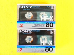 未開封！ SONY ソニー HF-X80 2巻 パック 2個 計4巻 ノーマルポジション カセットテープ ＠送料520円(2-7)