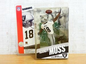 S) 未開封！ マクファーレントイズ NFL レイダース RANDY MOSS ランディ・モス #18 フィギュア アメフト@80(M-13)