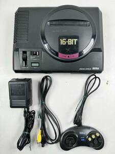 ♪【中古】SEGA MEGA DRIVE 本体 HAA-2510 セガ メガドライブ ファイティングパッド6B 動作未確認 ジャンク ＠80(3)