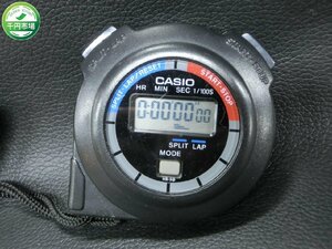 【OY-2997】CASIO・カシオ ストップウオッチ 1/100秒計測/10時間時計/ラップタイム/スプリットタイム 現状品【千円市場】