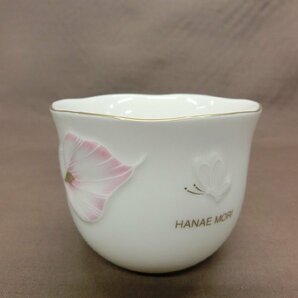 【N-6005】未使用 茶器 急須 湯呑 5客セット HANAE MORI DINNERWARE ハナエモリ 森英恵 金彩 現状品【千円市場】の画像3