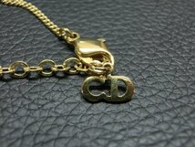 【WL-0113】Christian Dior クリスチャンディオール ロゴ ハート ネックレス アクセサリー レディース 全長約46ｃｍ【千円市場】_画像5