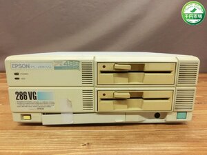 【Y-9756】レトロ EPSON エプソン PC-286VG-STD パーソナルコンピューター Powered by 486 本体のみ 通電確認済 現状品【千円市場】