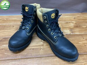 【Y-9763】Timberland ブーツ 27920M ティンバーランド 黒系 ブラック系 US5 23cm ショート ワーク アウトドア【千円市場】