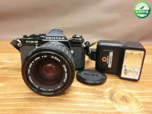 【OJ-4261】ペンタックス PENTAX ME SUPER ボディ ブラック SIGMA ZOOM MASTER カメラ レンズ ストロボ セット【千円市場】