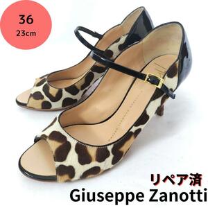  beautiful goods [ Giuseppe Zanotti ] Leopard open tu pumps 