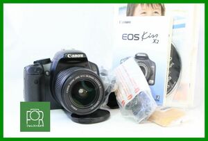 【同梱歓迎】実用■Canon EOS Kiss X2 / EF-S 18-55mm F3.5-5.6 IS■バッテリー・チャージャーなし■AB1060