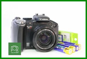 【同梱歓迎】【動作保証・点検済】良品■到着後即使える■Canon PowerShot S5 IS■単三電池対応■電池・4GB SDカード付き■AE677