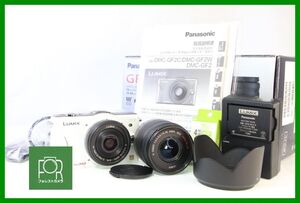 実用■到着後即使える■Panasonic LUMIX DMC-GF2+G14mm F2.5+G VARIO 14-42mm■バッテリー・チャージャー・4GB SDカード・・箱付き■EE1049