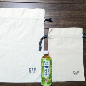 袋　靴　シューズケース　体操服　体操着　給食袋　GAP オフホワイト 巾着 巾着袋　natur＆robe