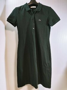 良品 ラコステ LACOSTE ワンピース ブラック 34