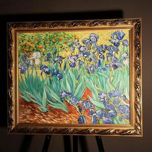 Art hand Auction ★Ausgezeichnete Arbeit★Handgeschriebenes Ölgemälde Van Gogh Iris, gerahmtes Gemälde Interieur, Malerei, Ölgemälde, Stilllebenmalerei