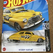 (8_155Y) '47 CHEVY FLEETLINE, MOONEYES, ムーンアイズ, イエロー, 　ベーシックカー【ホットウィール】_画像1