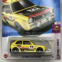 (6-90) '73 HONDA CIVIC CUSTOM, ベーシックカー【ホットウィール】_画像1