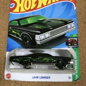 (18-113K) LAYIN' LOWRIDER, FLAMES, フレイムス, ローライダー【ホットウィール】