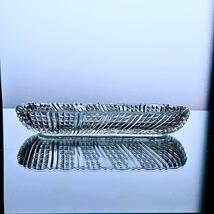 輝くオールドバカラBaccarat ダイヤモンドカットのアクセサリートレイ皿トレー クリスタルガラス 19世紀後半フランスアンティーク_画像3
