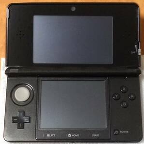動作確認済 美品 3DS コスモブラック 中古 人気色 貴重Ver4.5.0-10J 付属完品 上下液晶フィルター付 売切 送料安 同梱可の画像3