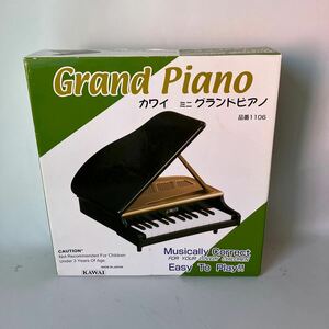 □【500円スタート】KAWAI カワイ ミニグランドピアノ ミニピアノ 楽器 1106 ブラック 美品