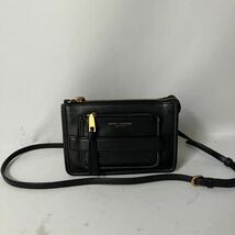 ▽【500円スタート】MARC BY MARC JACOBS マークジェイコブス ショルダーバッグ レザー ブラック ポシェット _画像1