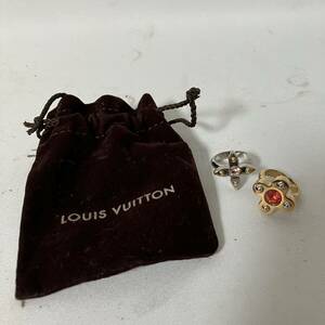 □【500円スタート】LOUIS VUITTON ルイヴィトンバーグラヴレターズ セットリング M66798 サイズS(約10号) 指輪 