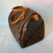 □【500円スタート】LOUIS VUITTON ルイヴィトン M41526 スピーディー30 ミニボストンバッグ ミニボストン モノグラム 鍵付き_画像4