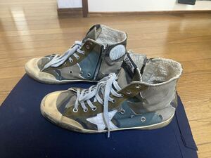 GOLDEN GOOSE ゴールデン・グース　カモフラ　ハイカットスニーカー　26.0-26.5