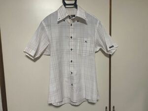 バーバリーブラックレーベル　半袖チェックシャツ サイズ2(M)