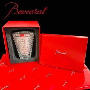 【未使用】Baccarat バカラ EYE アイベース 花瓶 フラワーベース クリスタル ガラス 高さ約15cm インテリア 保存箱 包み紙付 フランス製