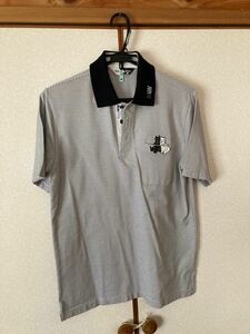 Black and White 半袖ポロシャツ（サイズ L） ゴルフウェア ポロシャツ 半袖