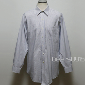 アメリカ購入品 美品 BROOKS BROTHERS 346 ブルックスブラザーズ レギュラーカラーシャツ 白×青 16 1/2-4/5