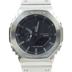 G-SHOCKji- shock GM-B2100-1AJF full metal Tough Solar Bluetooth watch clock silver group [ used ]