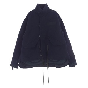 Sacai サカイ 22AW 22-02884M Wool Melton Blouson ウール メルトン ブルゾン フルジップ レイヤード ジャケット【中古】