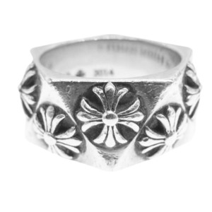 CHROME HEARTS クロムハーツ（原本無） Pentagon Ring CHプラス クロス ペンタゴン リング 17号【中古】