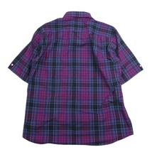 SOPHNET. ソフネット SOPH-60038 S/S CHECK SHIRT ショート スリーブ チェック 半袖シャツ パープル系 L【中古】_画像2